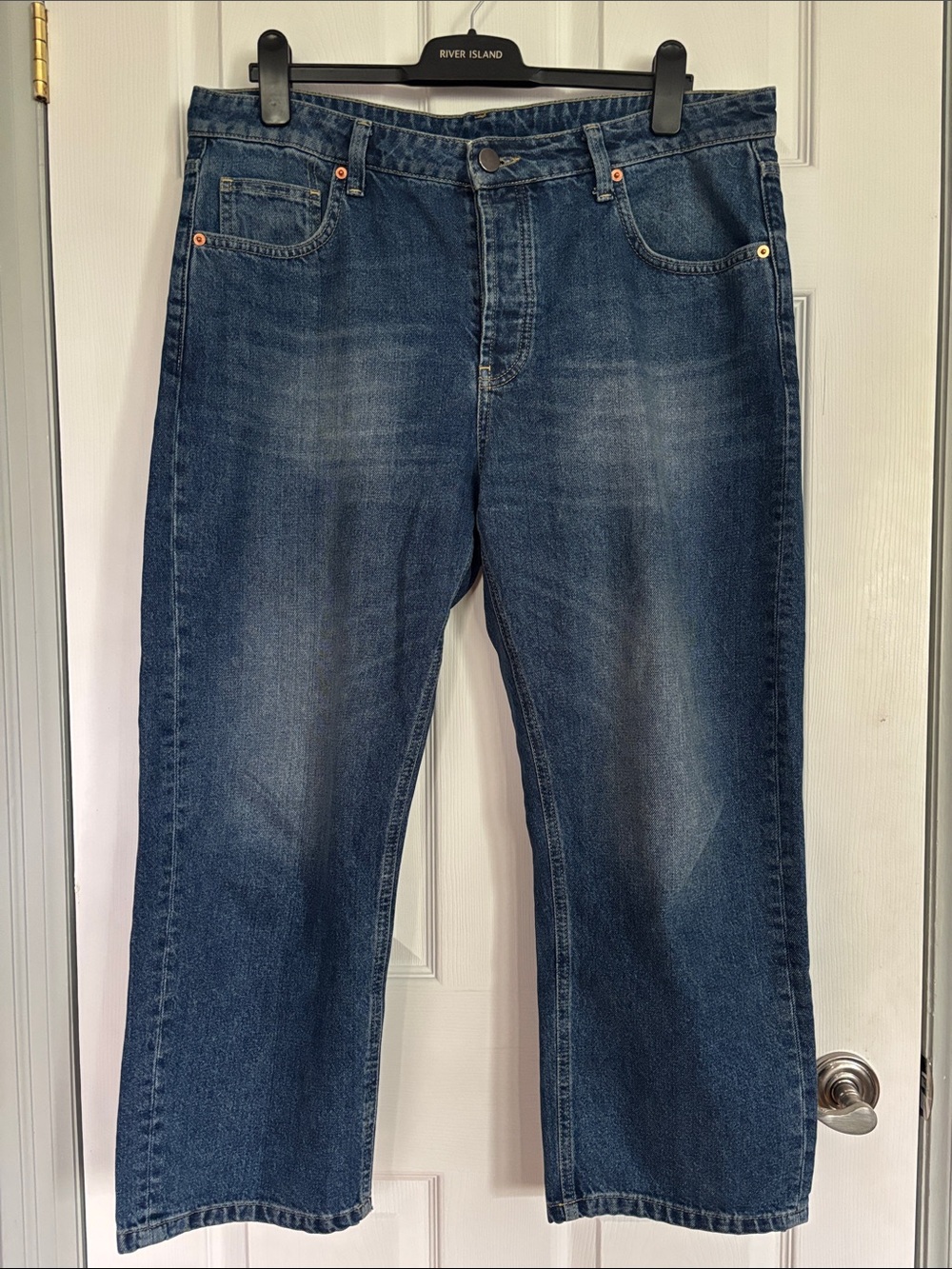 Raey Boyfriend Jeans in Dark Blue